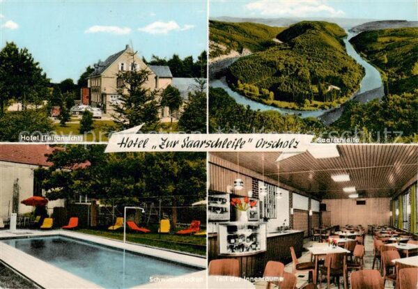 Orscholz Hotel Restaurant Swimming Pool Landschaftspanorama Saarschleife