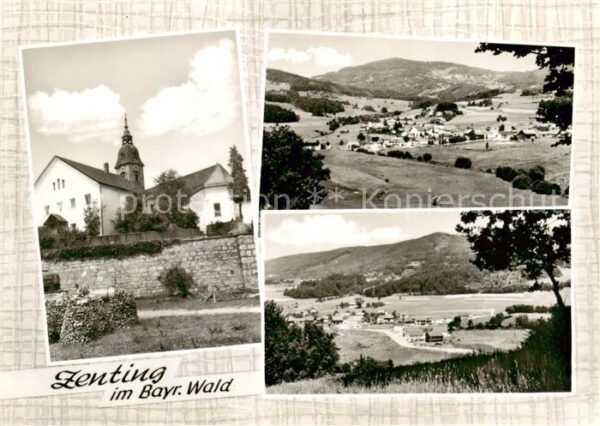 Zenting Blick zur Kirche Panorama Landschaft