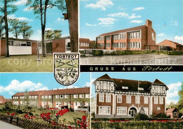 Tostedt Schule Rathaus Wohnhaeuser Wappen