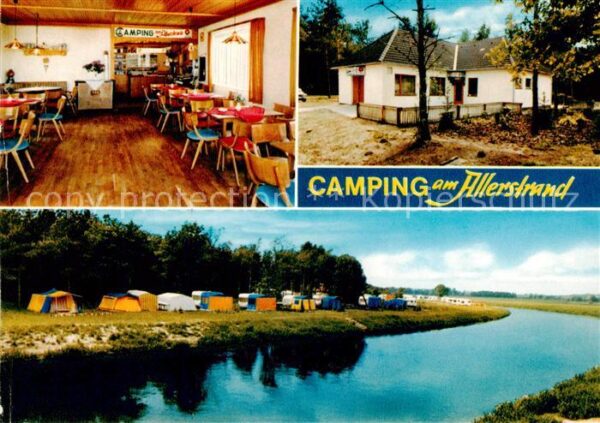 Schwachhausen Celle Camping am Allerstrand Gaststaette Verlagstempel