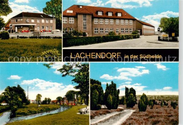Lachendorf Celle Sparkasse Gebaeude Heidelandschaft Verlagsstempel