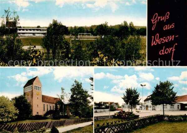 Wesendorf Niedersachsen Sportplatz Kirche Ortsansicht