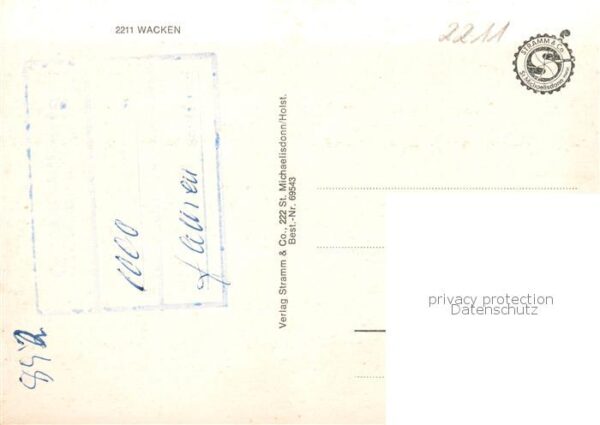 Wacken Kirche Freibad Mehrfamilienhaus Verlagsstempel – Bild 2