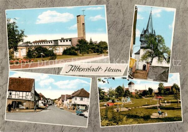 Altenstadt Hessen Teilansichten Kirche Kinderspielplatz