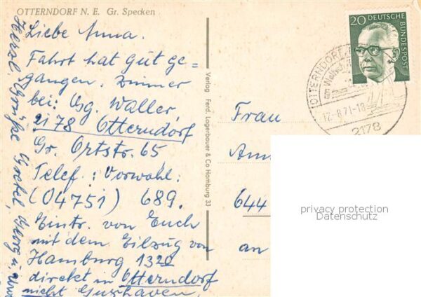 Otterndorf Niederelbe Ortsansicht mit Kirche – Bild 2