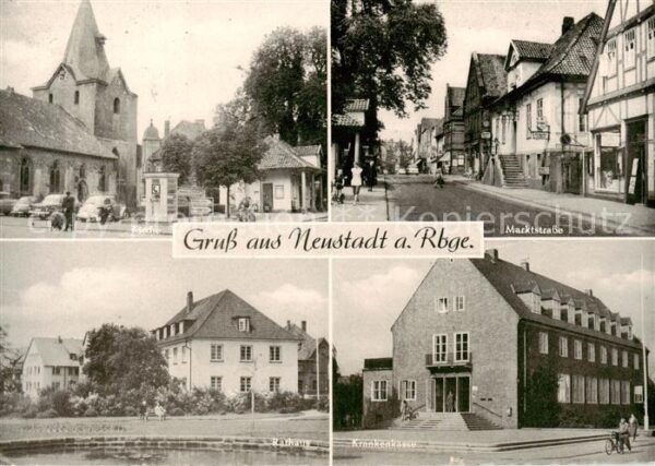 Neustadt Ruebenberge Kirche Marktstrasse Krankenkasse Rathaus