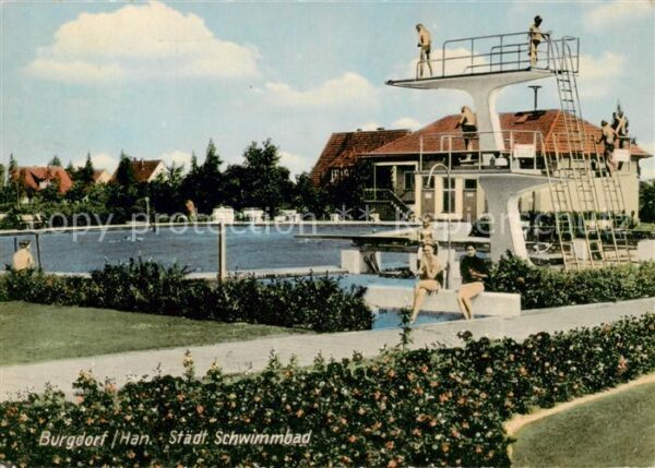 Burgdorf Hannover Staedtisches Schwimmbad Sprungturm
