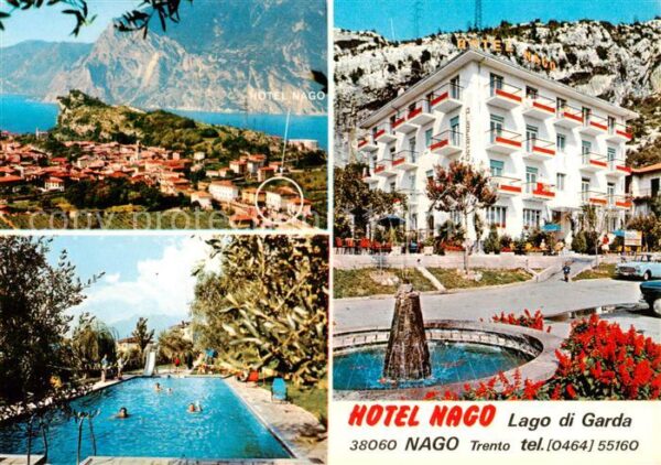 Nago Lago di Garda IT Hotel Nago Swimming Pool Panorama Gardasee