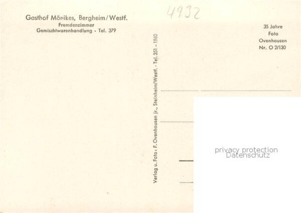 Bergheim Westfalen Gasthof Moenikes Ortsansichten Kirche – Bild 2