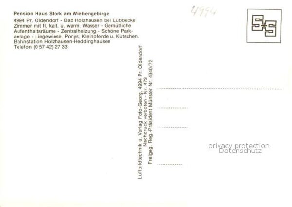 Bad Holzhausen Luebbecke Preussisch Oldendorf NRW Pension Haus Stork am Wiehenge – Bild 2
