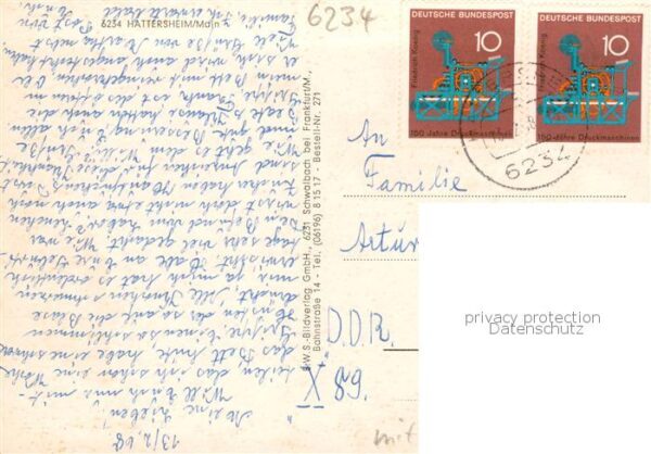 Hattersheim Main Neubaugebiet Freibad Firma Sarotti Kirche Schule Pfarrheim Kind – Bild 2