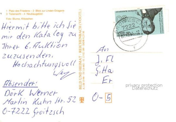 Groitzsch Borna Platz des Friedens Linden-Drogerie Teilansicht Neubaugebiet – Bild 2