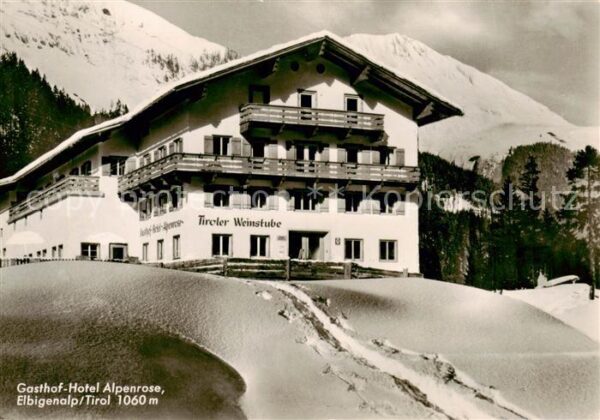 Elbigenalp Lechtal Tirol AT Gasthof Hotel Alpenrose Wintersportplatz Alpen