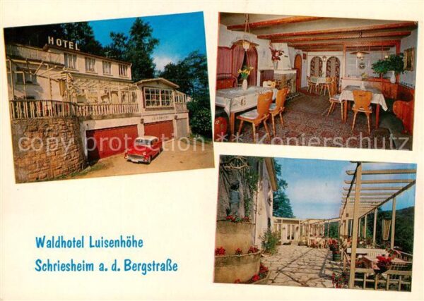 Schriesheim Waldhotel Luisenhoehe Restaurant Terrasse