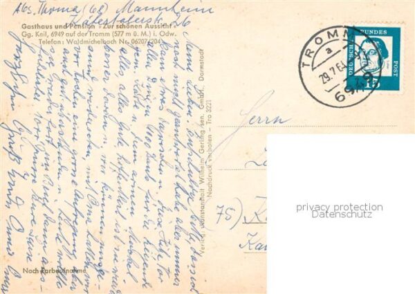 Waldmichelbach Gasthaus Pension Zur schoenen Aussicht auf der Tromm Odenwald – Bild 2