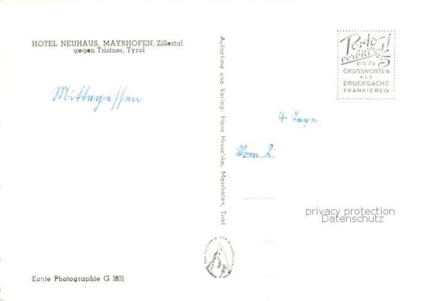 Mayrhofen Zillertal AT Hotel Neuhaus Blick gegen Tristner – Bild 2