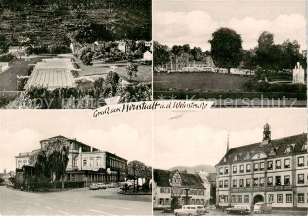 Neustadt Weinstrasse Haardt Teilansichten Freibad Park