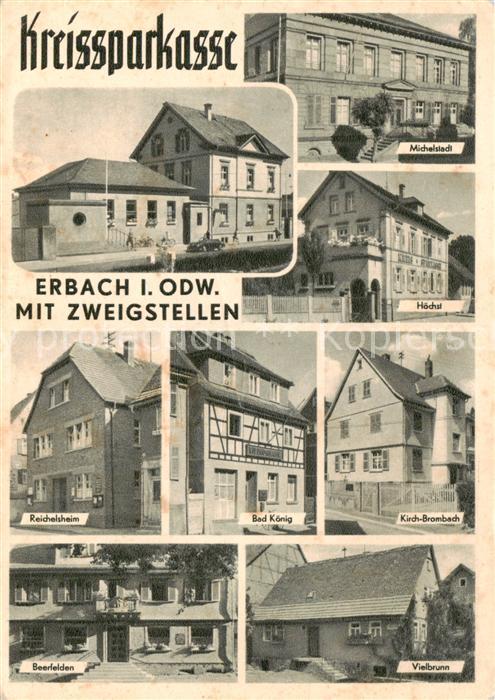 Erbach Odenwald Kreissparkasse und Zweigstellen in der Umgebung