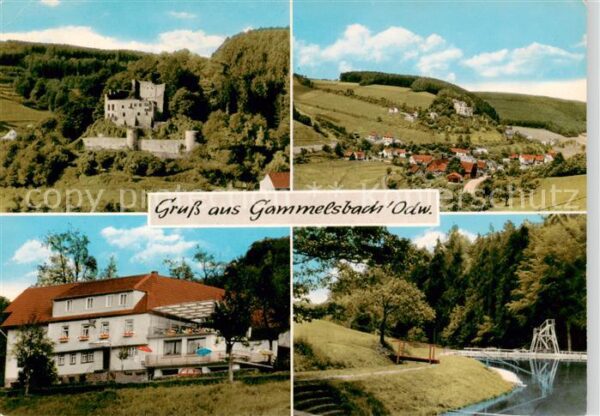 Gammelsbach Panorama Burg Gasthof Pension zur Krone Freibad