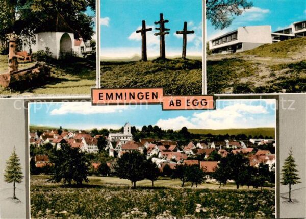 Emmingen ab Egg Nagold Kapelle Pestkreuze Gesamtansicht mit Kirche