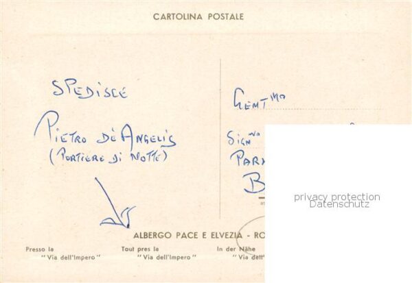 Roma  Rom IT Albergo Pace e Elvezia Illustration – Bild 2