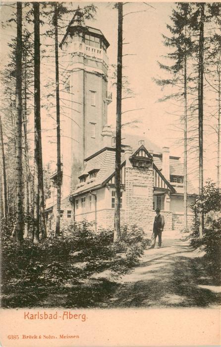Karlsbad Eger Karlovy Vary Berghotel Aberg Aussichtsturm