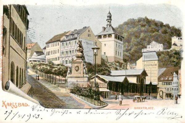 Karlsbad Eger Karlovy Vary Marktplatz