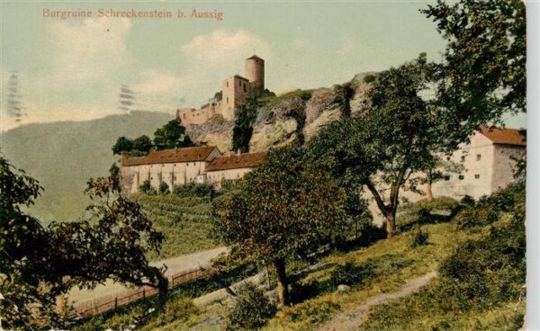 Aussig Usti nad Labem CZ Burgruine Schreckenstein