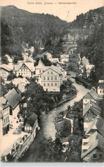 Herrnskretschen Boehmen Hrensko CZ Teilansicht