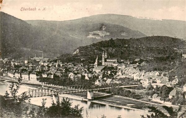 Eberbach Baden Neckar Panorama Neckarbruecke