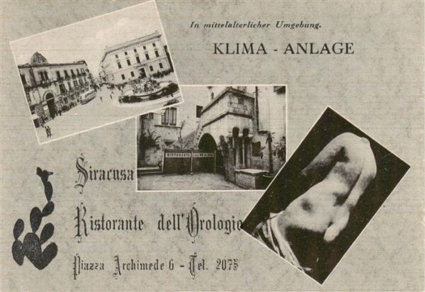 Siracusa Syrakus Sicilia Ristorante dell Orologio