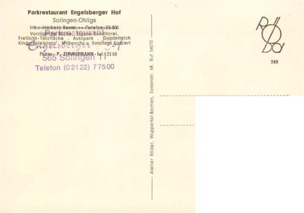 Ohligs Solingen Parkrestaurant Engelsberger Hof Park Brunnen – Bild 2