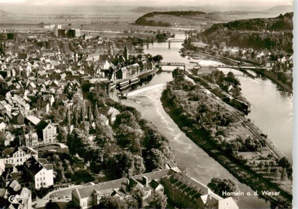 Hameln Weser Fliegeraufnahme