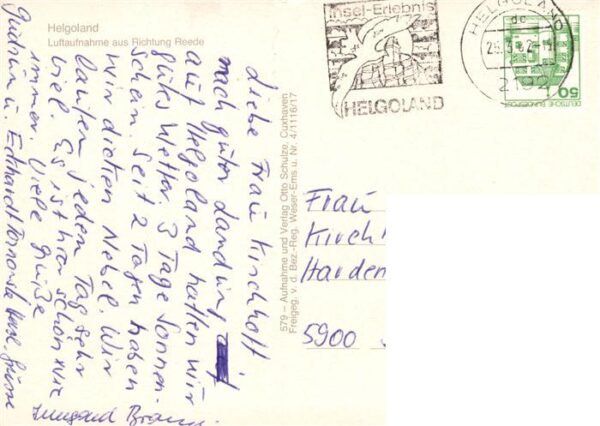 Helgoland Luftaufnahme aus Richtung Reede – Bild 2