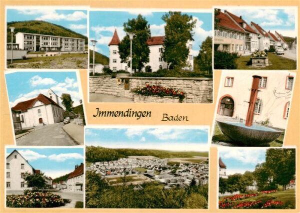 Immendingen Teilansichten Kirche Brunnen Parkanlagen