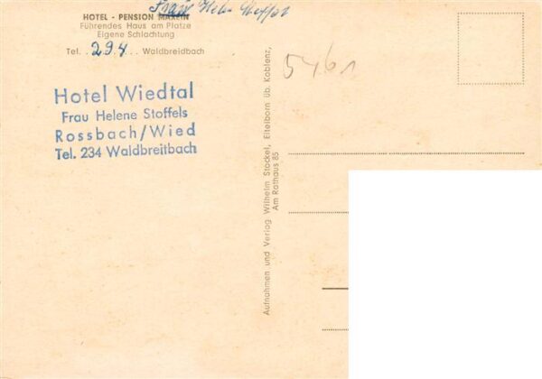 Rossbach Wied Hotel Pension Restaurant – Bild 2