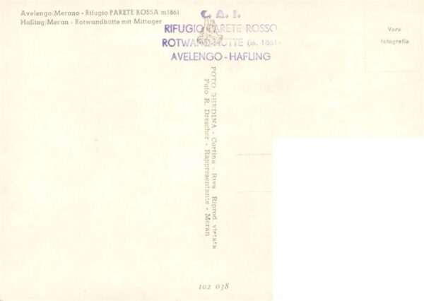 Avelengo-Falzeben Hafling IT Rifugio Parete Rossa Rotwandhuette mit Mittager Win – Bild 2
