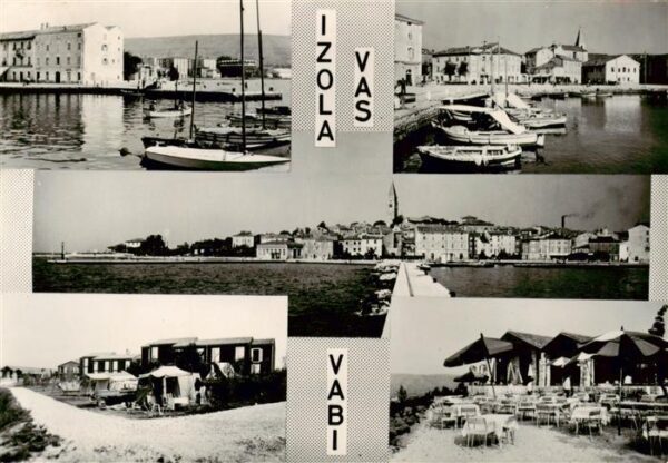 Izola Slovenia Teilansichten Hafen Restaurant Terrasse