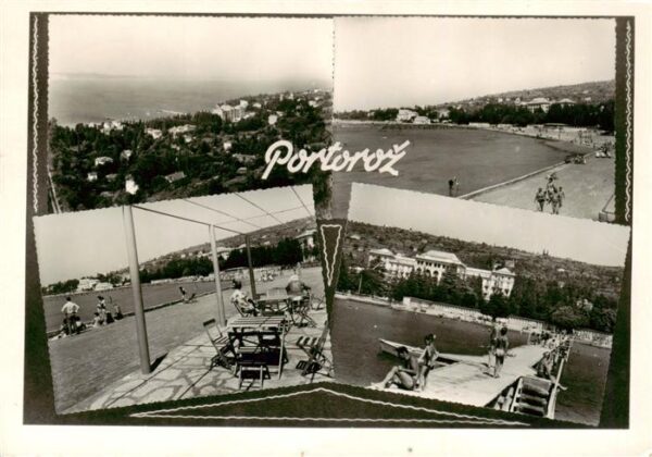 Portoroz Portorose Piran Istrien Slovenia Panorama Badesteg Restaurant Terrasse