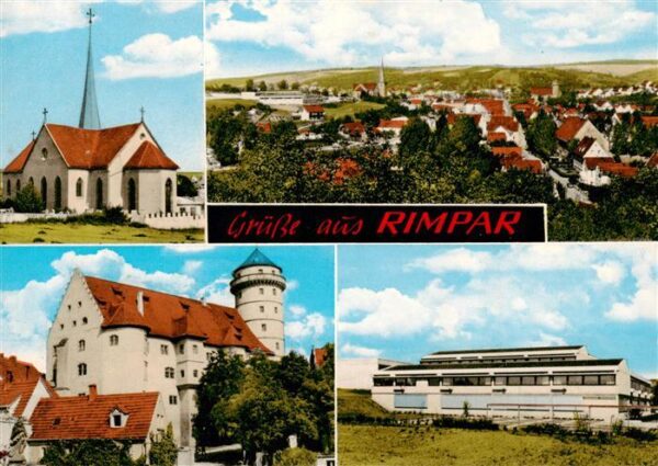 Rimpar Panorama Kirche Schloss Schule