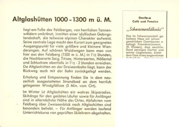 Altglashuetten Gasthaus Cafe Pension Schwarzwaldhaus Windgfaellweiher Landschaft – Bild 2