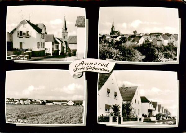Annerod Fernwald Motiv mit Kirche Neues Vierteil Gartenstrasse