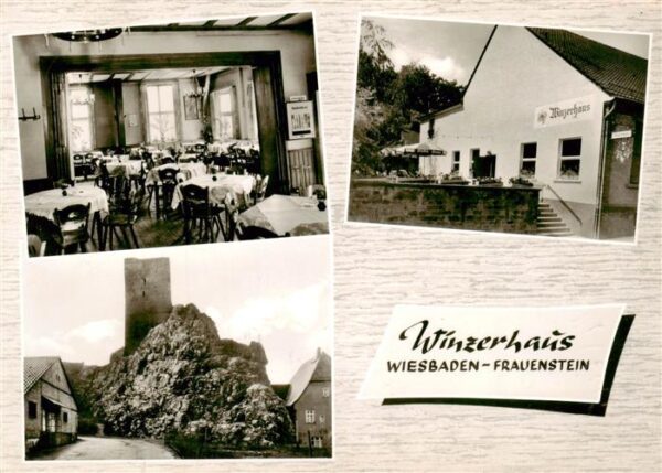 Frauenstein  Wiesbaden Winzerhaus Gastraum Burgruine