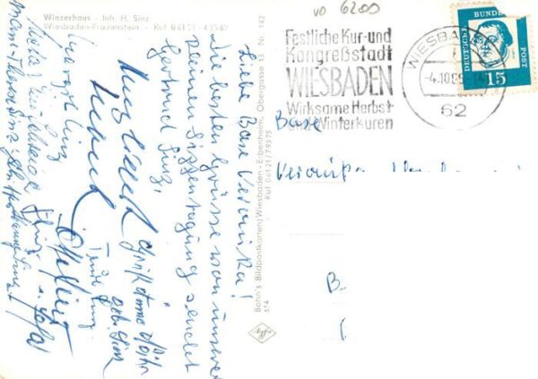 Frauenstein  Wiesbaden Winzerhaus Gastraum Burgruine – Bild 2