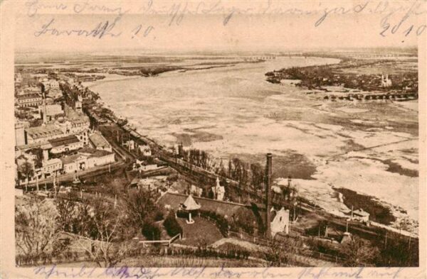 Kiew Kiev Stadtpanorama mit Ufer des Dnjepr