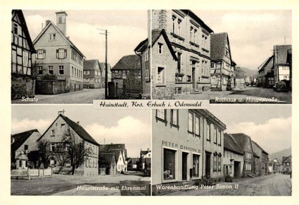 Hainstadt Breuberg Erbach Odenwald Hessen Schule Rathaus Hauptstrasse Ehrenmal W