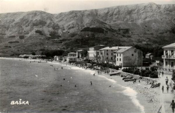 Baska Otok Krk Croatia Kuestenpanorama Strand Berge