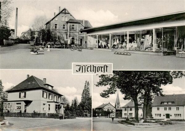 Isselhorst Guetersloh Teilansichten Bekleidungsgeschaeft Blick zur Kirche
