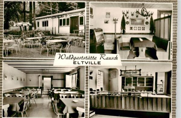 Eltville Rhein Waldgaststaette Rausch Gastraum Terrasse