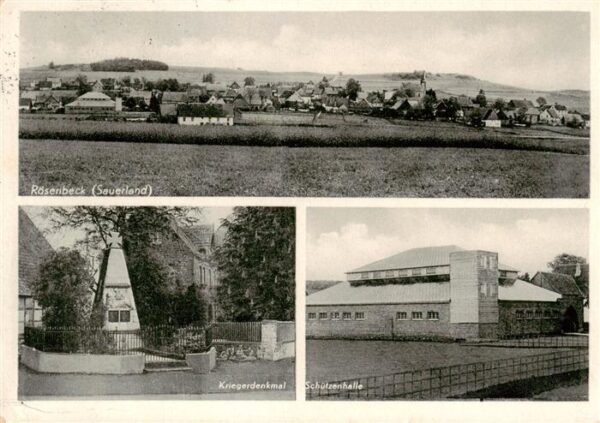 Roesenbeck Brilon Panorama Kriegerdenkmal Schuetzenhalle